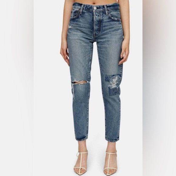 #87 NWT Moussy Vintage Monroe Tapered Jean in Blue